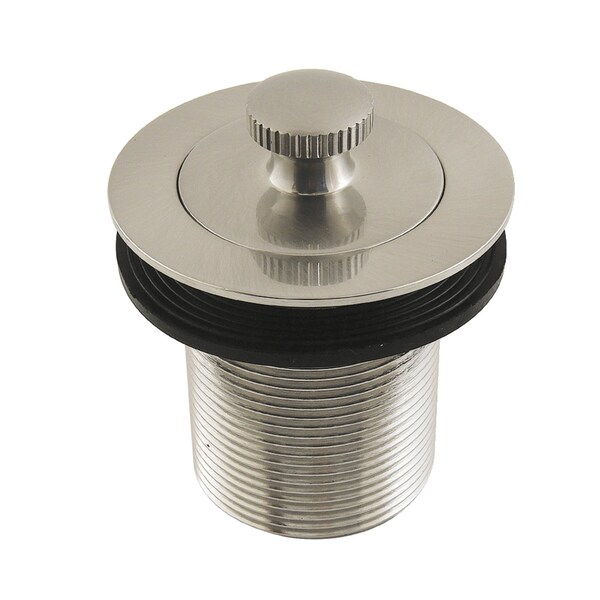 112 Lift and Turn Tub Drain with 2 Body Thread, Brushed Nickel